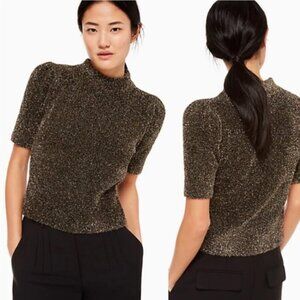 Kate Spade Textured Metallic Sweater, - Size M